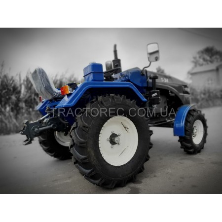 Мототрактор Т-24 потужністю 24 к.с, двохкорпусний плуг та грунтофреза 140 см в комплекті, широкі шини, потужна рама, ось 50мм, генератор